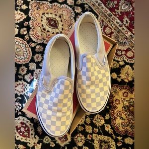 Vans Slip On Gray Dawn / White Shoes